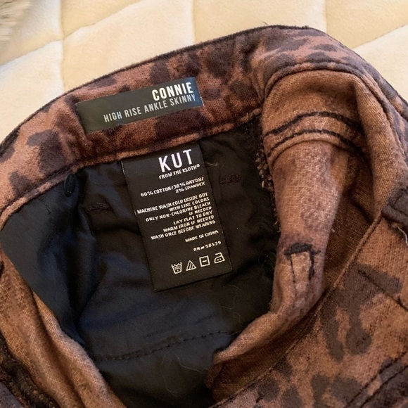 🖤leopard Jeans🖤 Connie High Rise Ankle Skinny By KUT From The Kloth - Picture 5 of 5